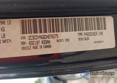 2013 Dodge Challenger Sxt Plus из США, поврежденный, VIN 2C3CDYAG6DH676275